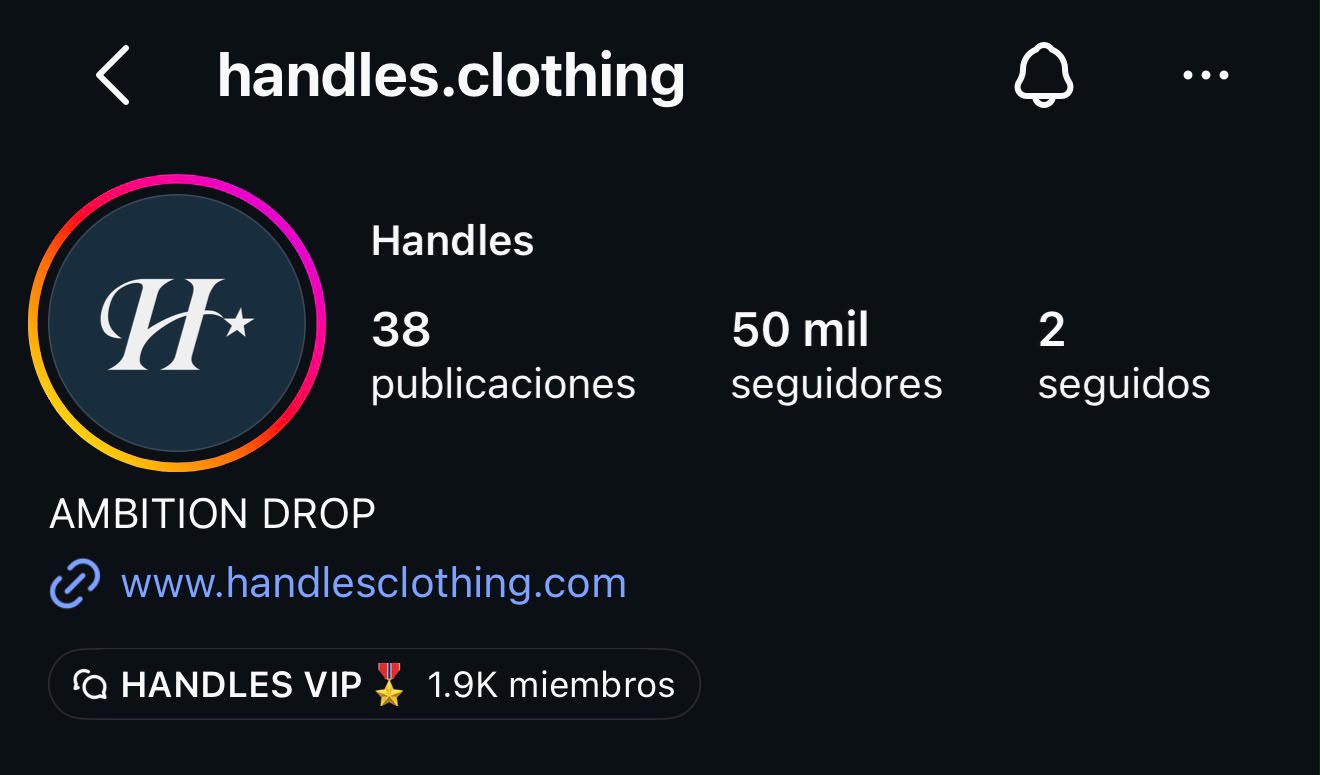 Captura del perfil de Handles Clothing