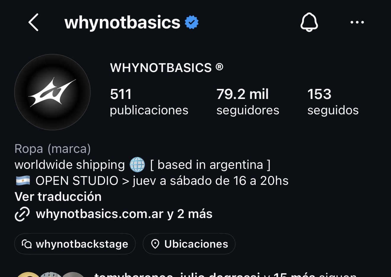 Captura del perfil de WhyNotBasics